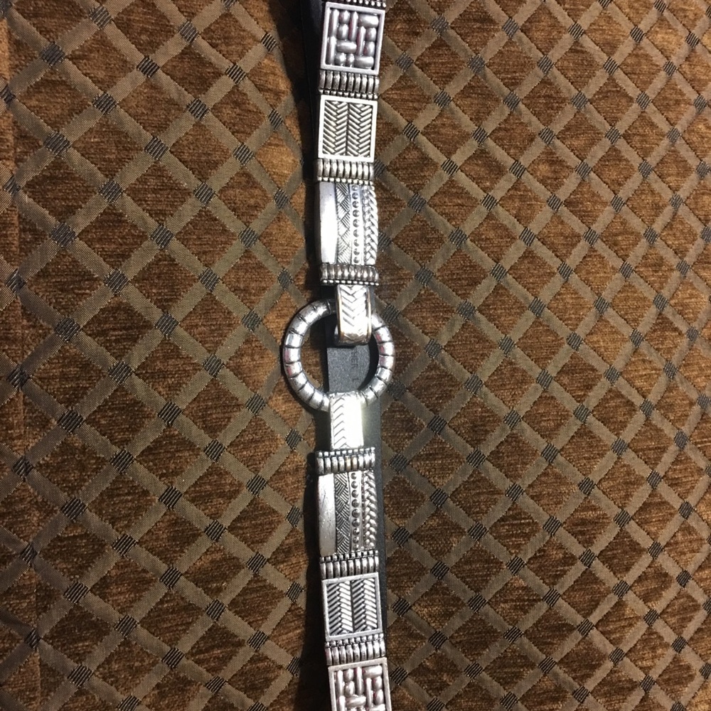Ladies Chicos belt leather detailed metal belt L
